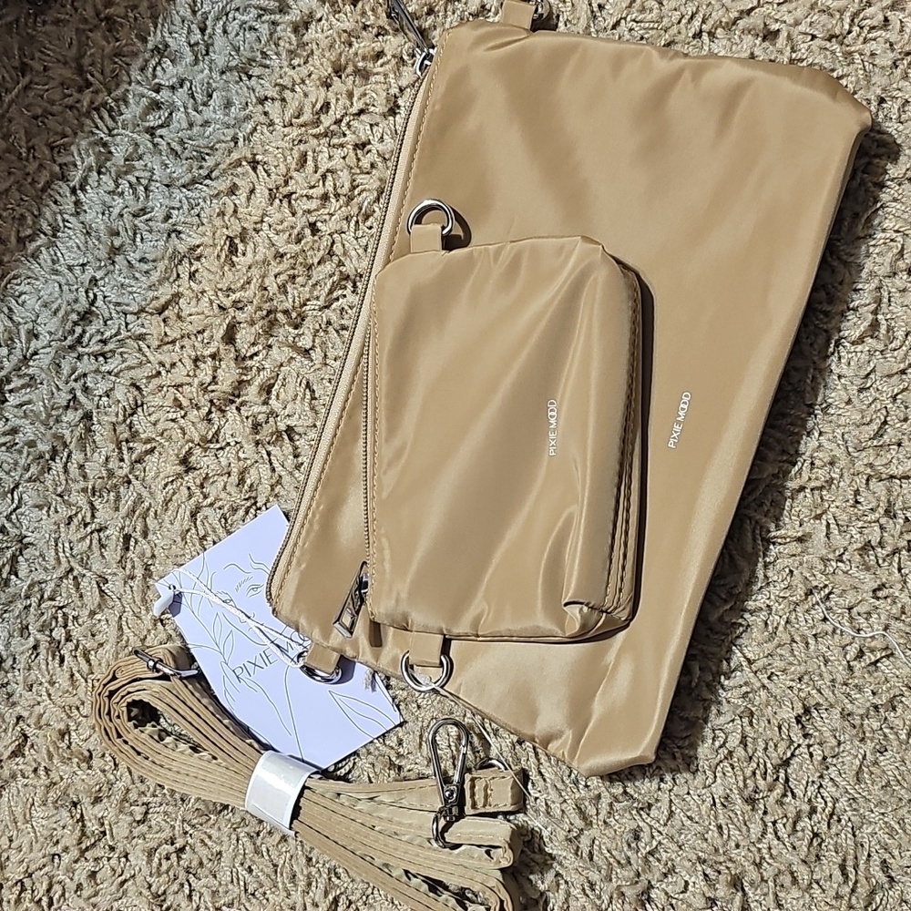 NWT Pixie Mood Drea Pouch Set of 2 Bags Purses Adjustable Strap - Picture 3 of 8